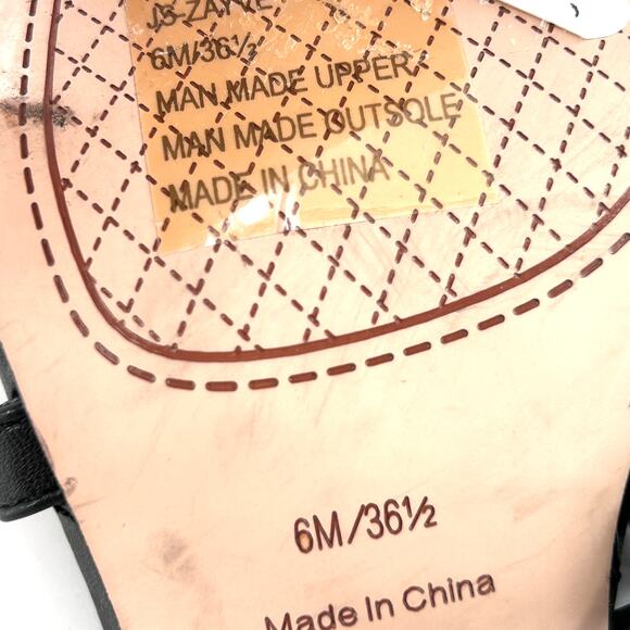 Jessica Simpson Zayve Heels 6 Black NWOT Sandals Gold Stud Square Toe Concert - Picture 10 of 10